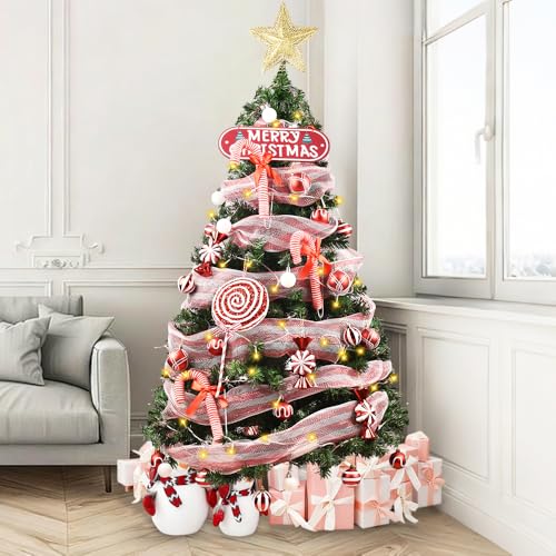 クリスマスツリー 150cm 高濃密度 450本 おしゃれ 高密度枝数 オーナメント 10mLEDライト 組立簡単 収納便利 保護用手袋付き クリスマス飾り セット Christmas tree 豪華ツリー インテリア 商店 部屋 クリスマスグッズ (レッド)のサムネイル
