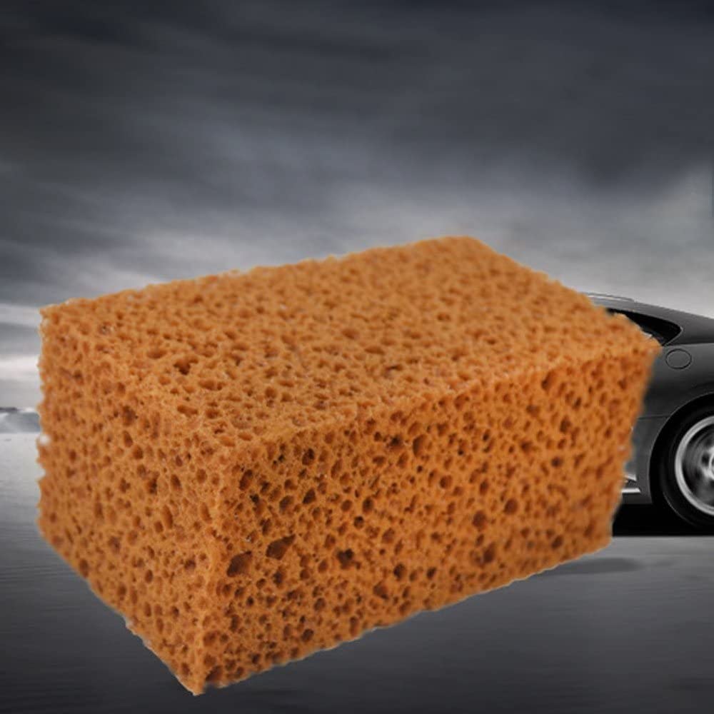 Wytrzymała, super chłonna gąbka do mycia samochodu Honeycomb gąbka ciężarówka mycie narzędzia 2 sztuki brązowe
