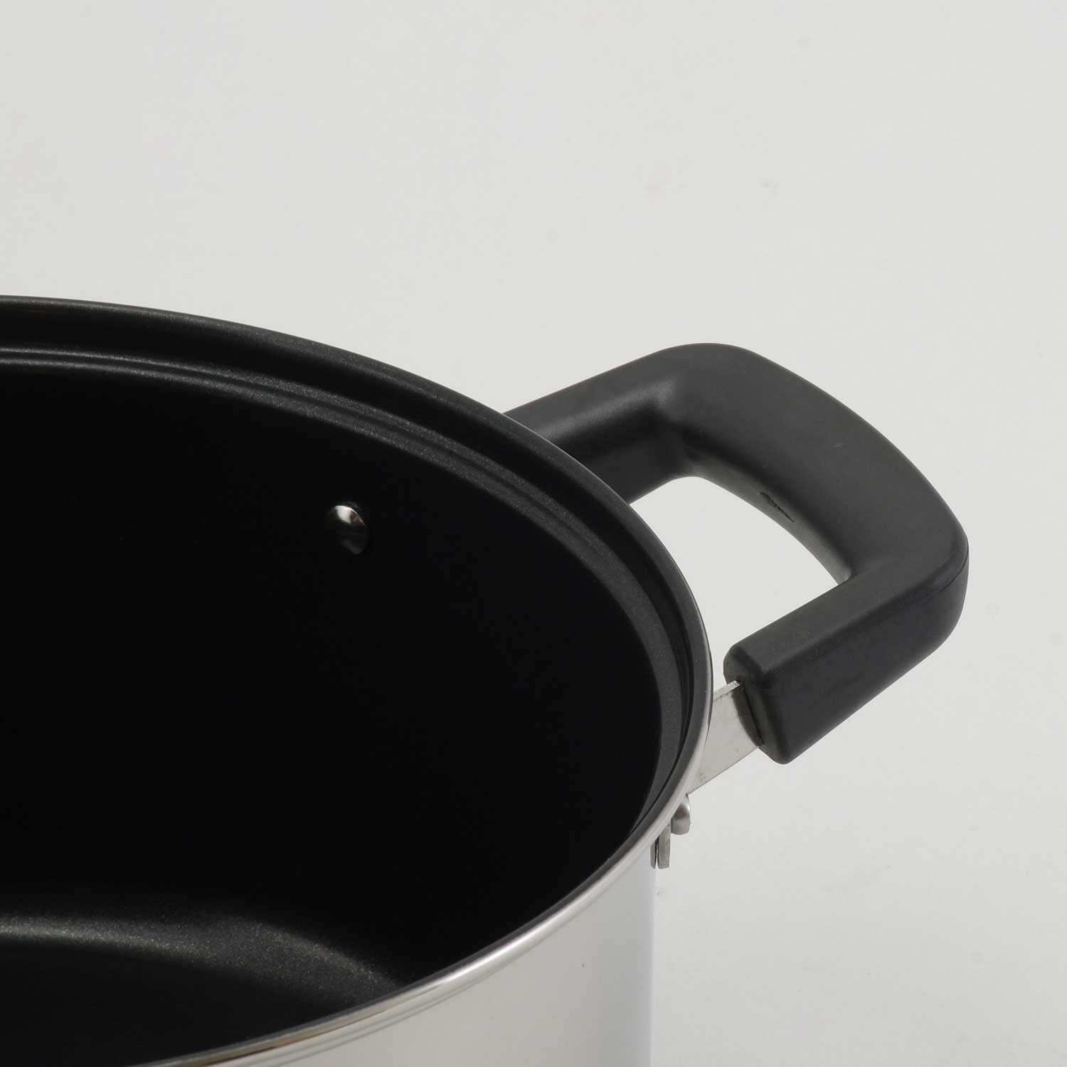 両手鍋 ブラック フッ素樹脂コーティング*3 Amazon｜ベストコ 両手鍋 ガラス 蓋付き 22cm ステンレス 3層底