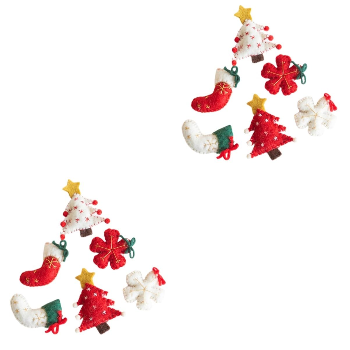 Cabilock 2 Set Ciondolo in Feltro Di Lana Arredamento Unico Ghirlanda Gnomi Pendenti Natalizi Ciondolo Natalizio Decorazioni Casa Mini Ornamento Da Appendere Di Natale 6 Pezzi * 2