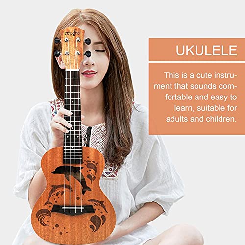 CAZARU Treble Ukulele Ukulele Hawaiian Guitar Sapele 4 String Wood Ukulele Instrument Débutant - Les Beatles, Paul McCartney, John Lennon, RIngo Starr, George Harrison CAZARU Treble Ukulele Ukulele Hawaiian Guitar Sapele 4 String Wood Ukulele Instrument Débutant – Image 5