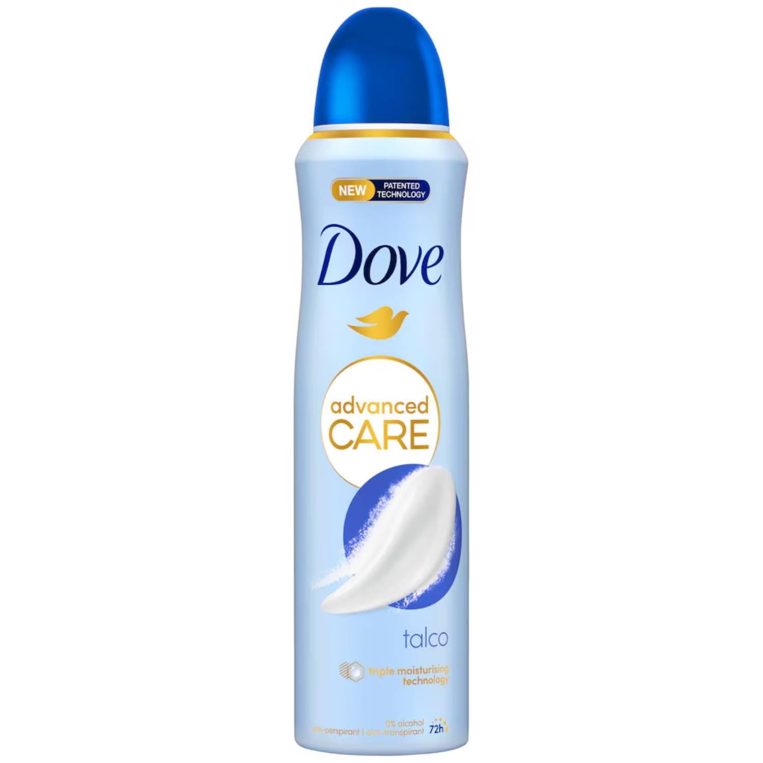 Dove Persona Lot de 6 flacons de déodorant en spray Au talc Classique 150 ml
