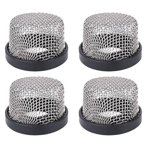 SEAFLO Stainless Steel Mesh Strainer ¾ Inch-14 | Aerator Screen Strainer for Livewell Pump | Corrosion-Resistant, Easy Installation, Marine-Grade Stainless Mesh (4-Pack)