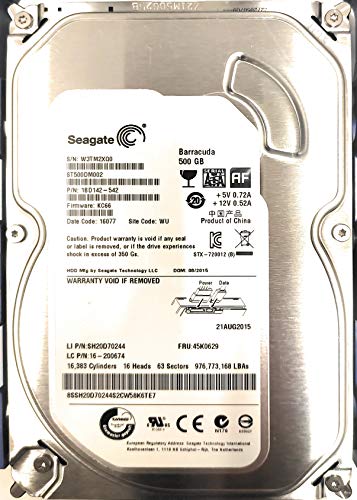 Preisvergleich Produktbild Seagate ST500DM002 Interne SATA Barracuda 500 GB Festplatte