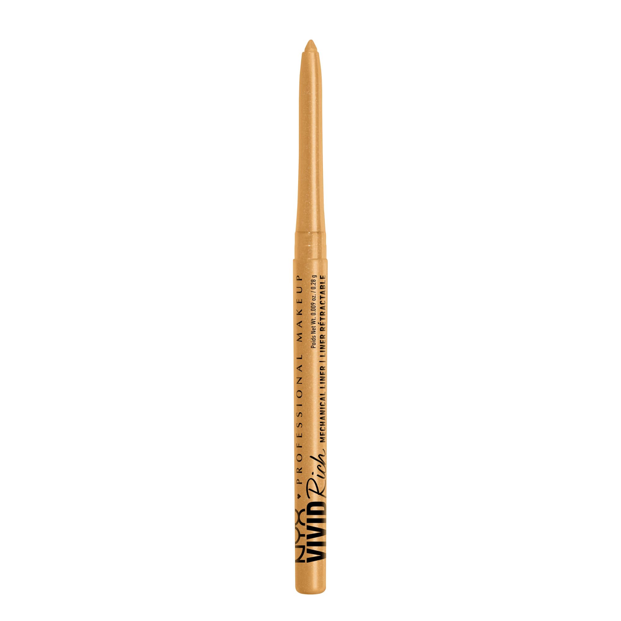 NYX Professional Makeup Mechanical Eye Pencil, Vivid Rich Mechanical, Creamy Retractable Eyeliner - Amber Stunner, Gold Eyeliner