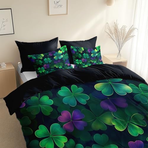 Parure de lit vert 200x200 cm de qualite superieure en microfibre