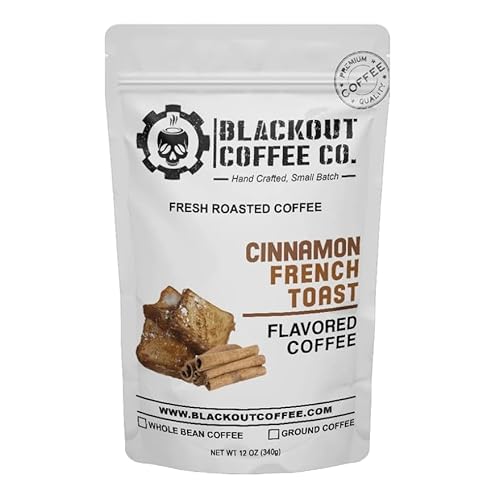 Blackout Coffee Co. Blackout Coffee Cinnamon French Toast Flavored Ground Coffee, Medium Roast - Ground Coffee, Fresh Roasted In The Usa,12 Oz Pouch cover