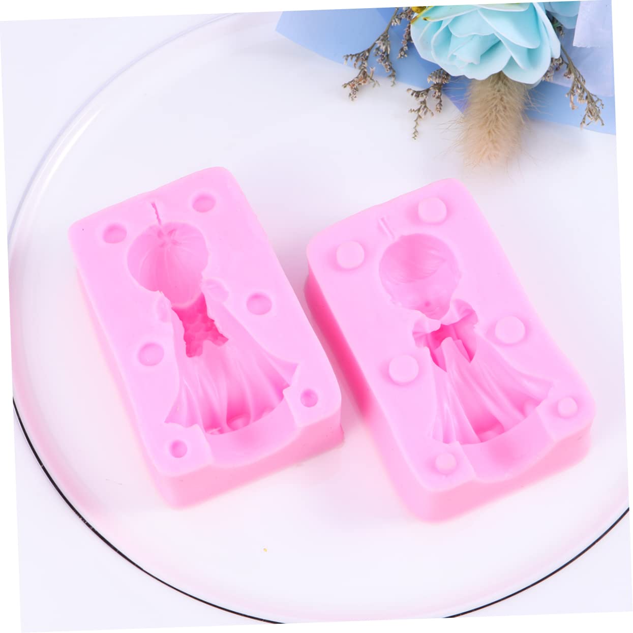 ABOOFAN 3 Pièces Moule Bougie Argile Gâteau Hommes Et Femmes