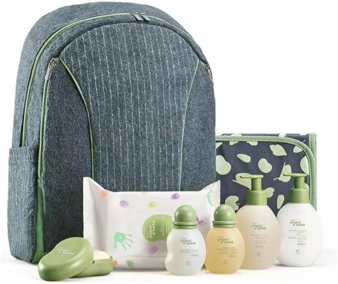 Presente Natura Papai e Bebê com Mochila - 7 produtos (Linha Mamãe e Bebê)