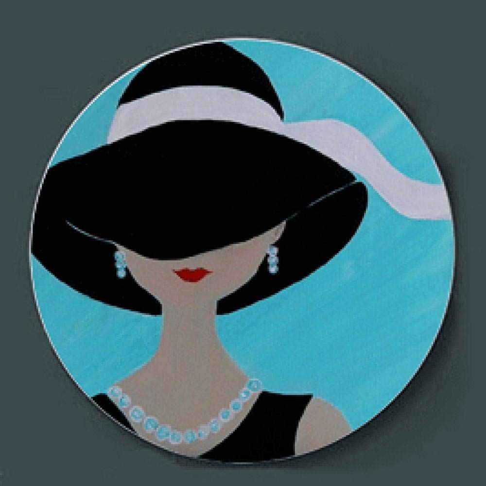 MCWJ Placa decorativa Hermosa Placa de pared Placa de exhibición de arte de cerámica Home Hotel Sala de estar Fondo de pared Placa decorativa Handcrafts-CT55_10 pulgadas (25.5cm)