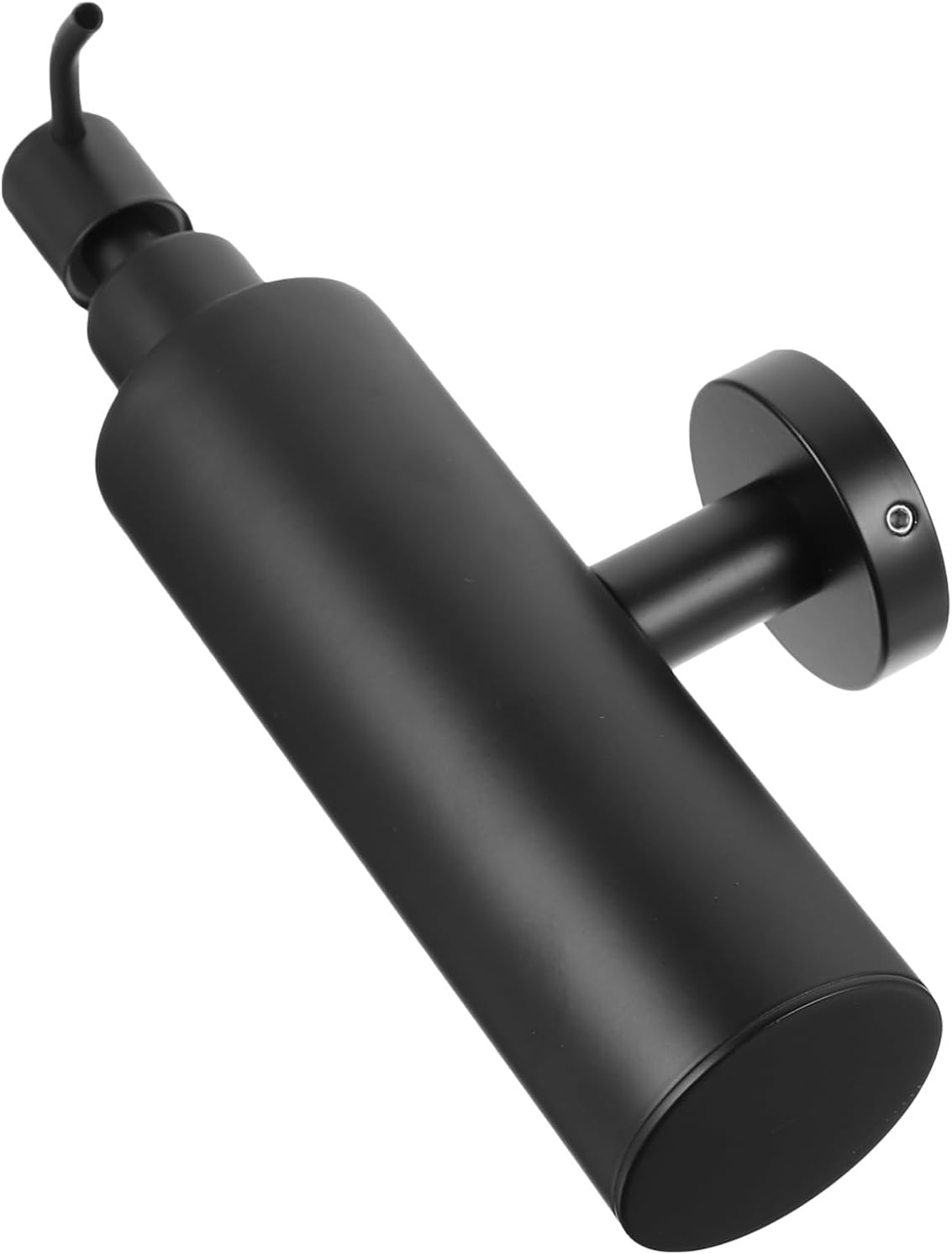 Kichvoe Wall-Mounted 200ml Stainless Steel Manual Shampoo Bottle Soap Dispenser Black Bathroom Lotion Container for Shower and Hand Wash