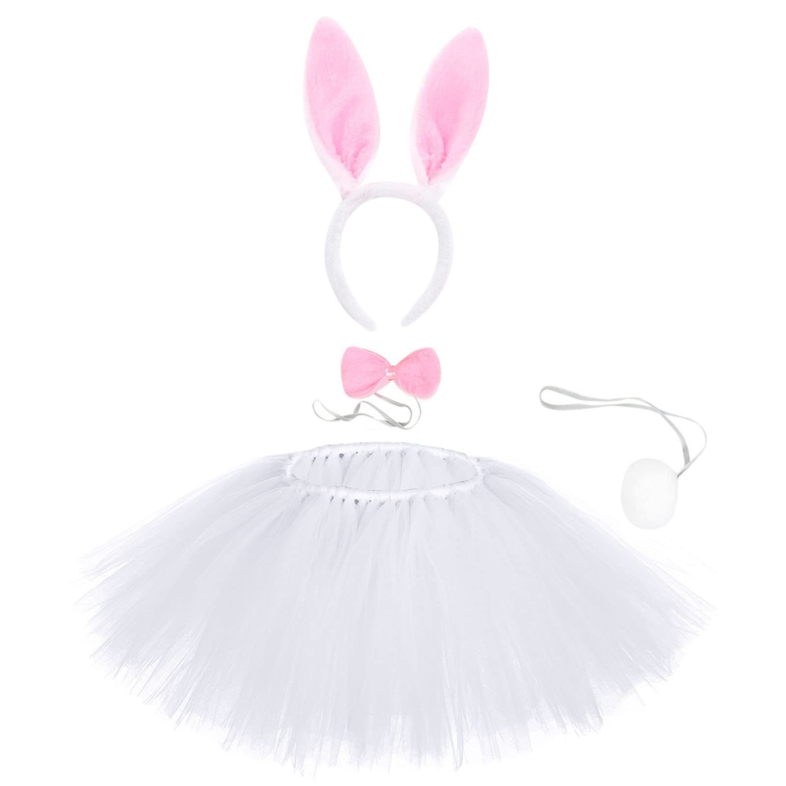 Toddler Infant Baby Girls Easter Tulle Dress Bunny Sleeveless Backless Suspenders Princess Dresses Comfort Spring Pink