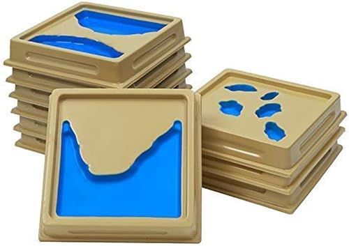 Miniatura 4 de Niños Agua Tierra Cognición Terreno Enseñanza Ayudas Montessori Niños Geografía Molde Tierra y Agua Forma Bandeja Set Bebé Juguetes Educativos