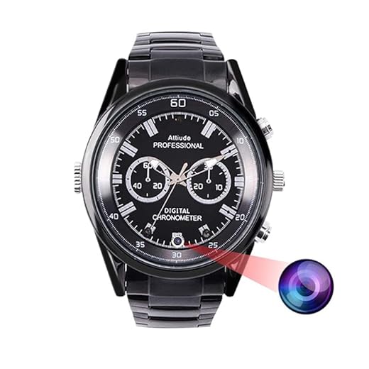BANAN Reloj de pulsera multiusos con visión nocturna IR Full Hd 1080P Mini videocámara impermeable reloj portátil recargable reloj de pulsera para hombres mujeres mini portátil ligero