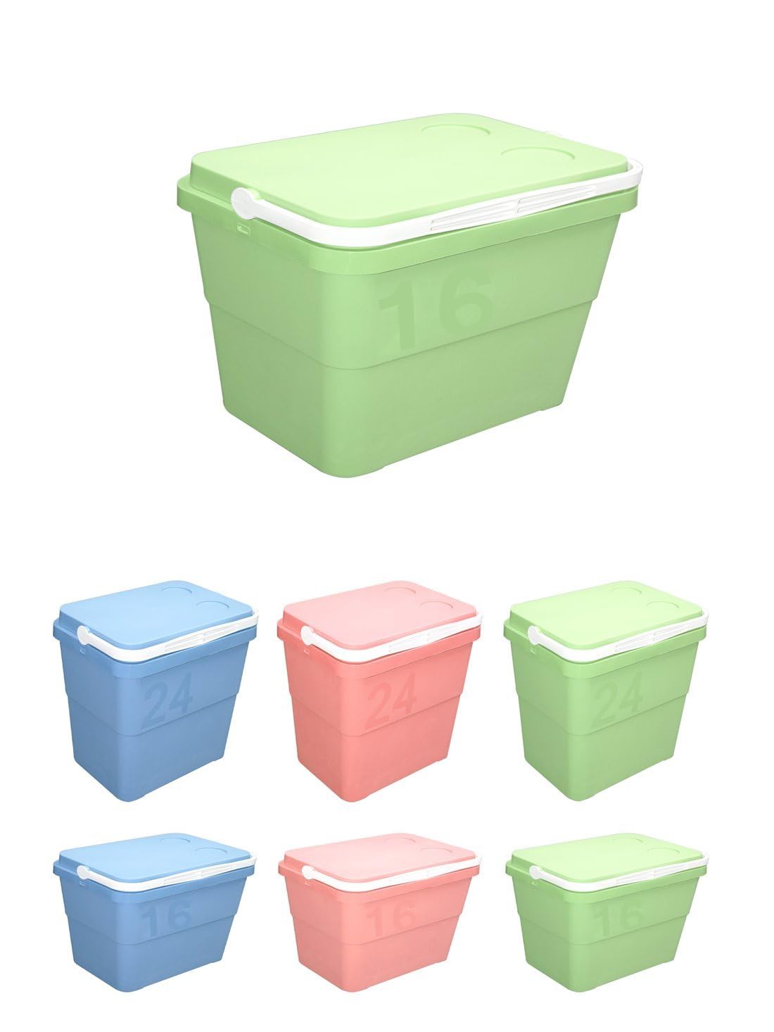 JARDIN202 - Nevera Portátil Rígida Retro 24L– Nevera Térmica con Asa para el Camping, Jardín y Barbacoa