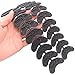GOETOR Heel Plates 30 PCS Rubber Shoes Heel Taps Tips Repair Pad Replacement for Boots and Shoes with Nails (Black)