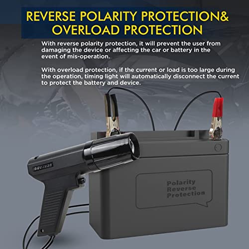 Lizzot Timing Light 12V Ignition Timing Light Automotive Strong Flash Timing, Overload Protection For Car, Motorcycle #TOP1