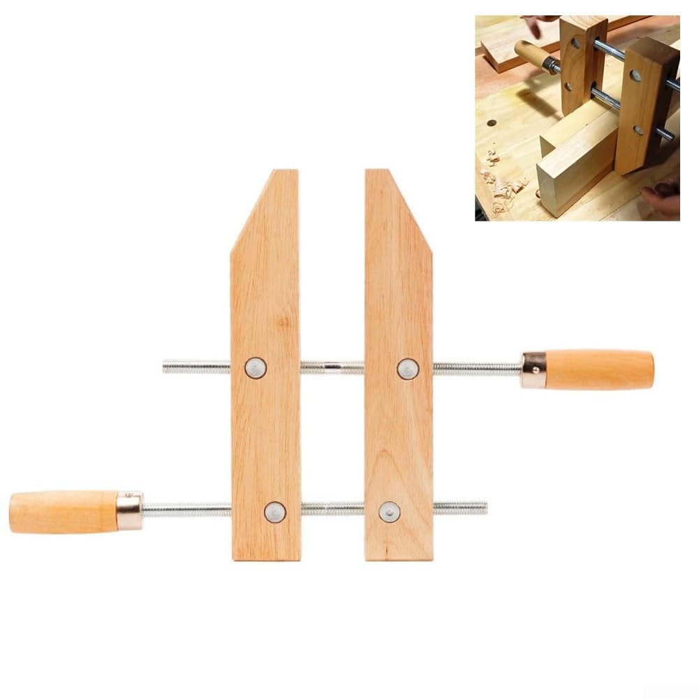 Morsetto regolabile a vite in legno con manici in legno duro rinforzato da ghiere in acciaio per una pressione di serraggio costante e confortevole (30,5 cm)