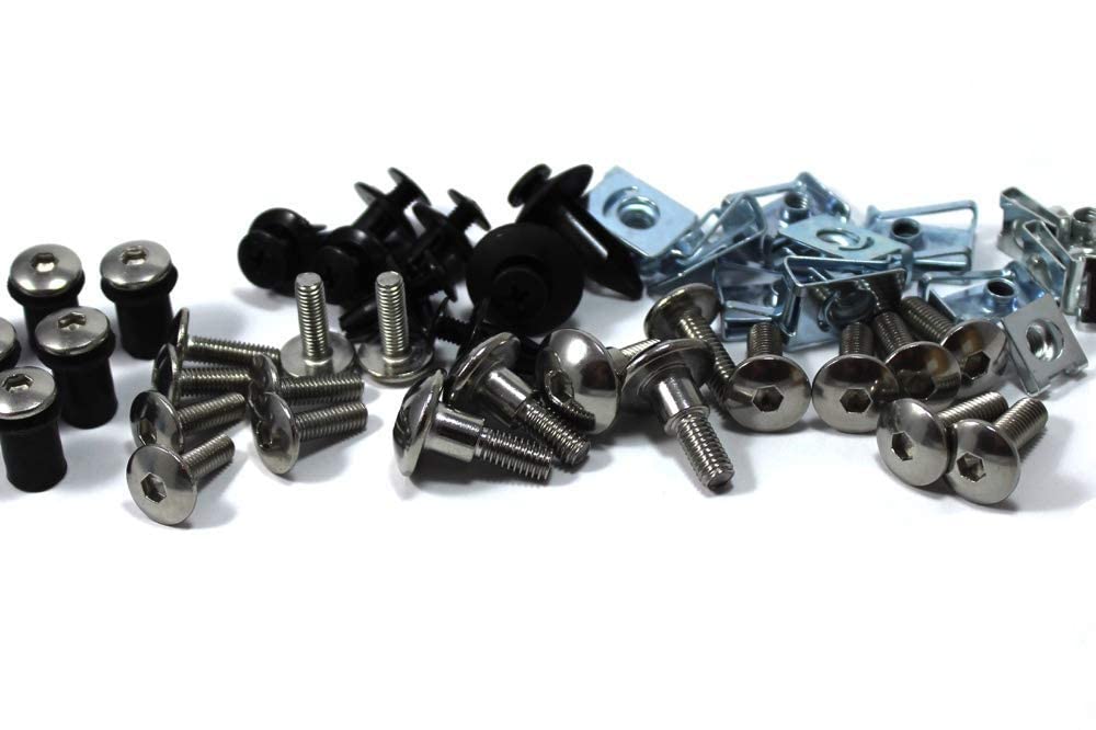 Complete Stainless Steel Fairing Bolt & Hardware Kit For Fairings & Screen for Yamaha R1 2007-2008