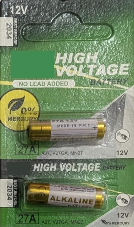 PPI Online 27A 12V Alkaline Battery - 2pc Pack-image-38