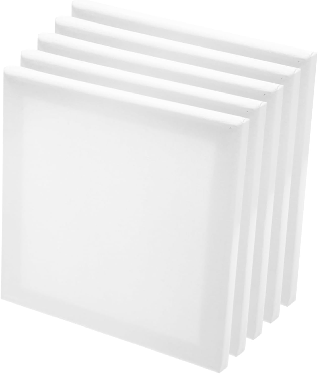 5pcs White Canvas Boards for Painting, Wooden Oil Panels