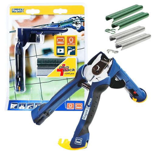 Rapid FP222 - Pince à Grillage, Chargeur Haute Capacité, Poignée Ergonomique, Rangement Facile, 200 Agrafes VR22 Incluses (40303112)