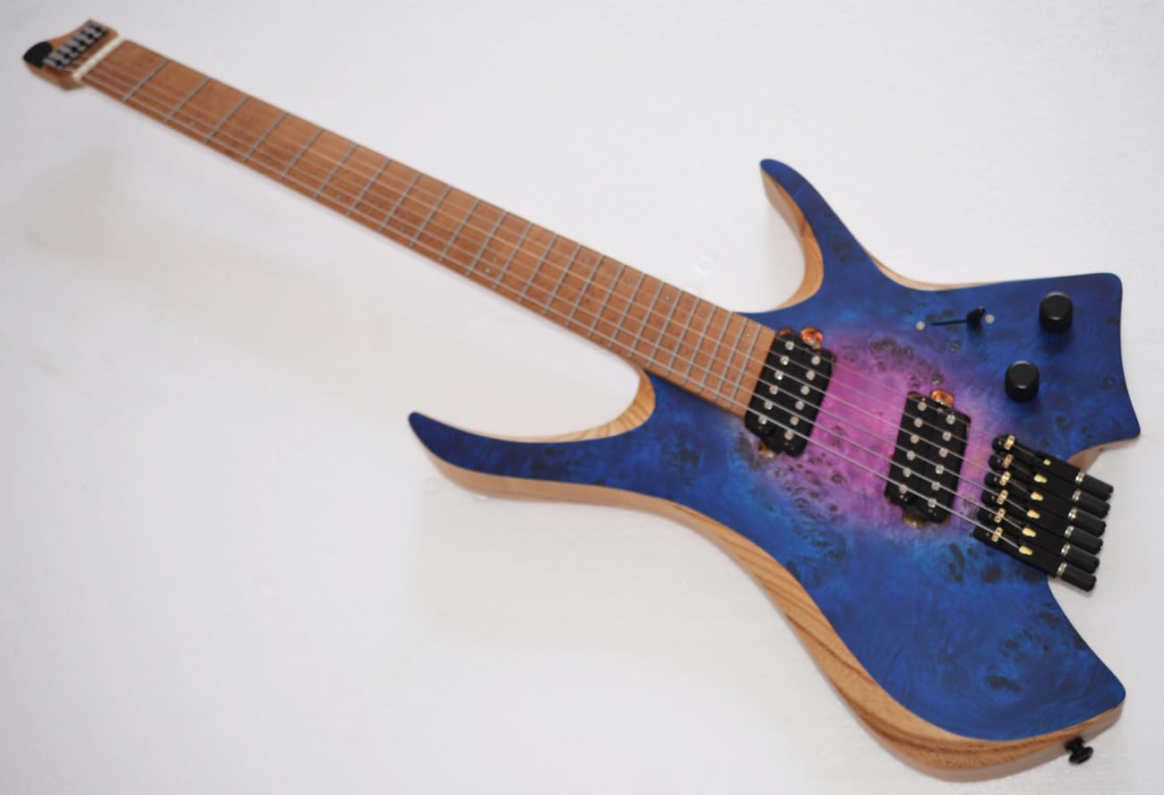 Amazon.com: 2024 NKGuitar Fanned frets 6 Strings Headless