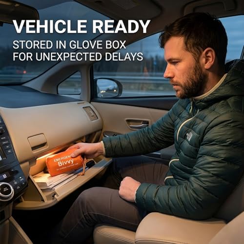 Bolsa de Dormir de Emergencia, Térmica, Impermeable, Ligera y Portátil Bivy Sack para Aire Libre, Escalada, Supervivencia y Viaje miniatura 7