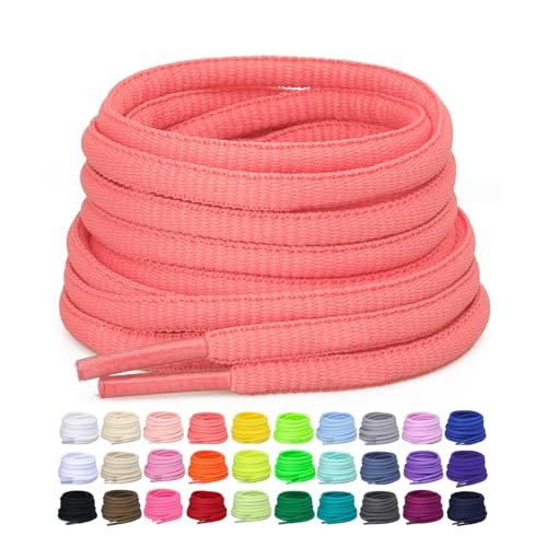 Image of 2 Pairs Oval Athletic Shoelaces 33 Colors 1 /4 inch Half Round Shoe Laces for Sneakers