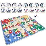 Totority Baby Floor Pad Childrens Rug Baby Carpet Ludo Go Board Kids Carpet Rug Baby Activity Mat Checkerboard Chess Football Ludo Slingshot Parent-Child Kids Floor Mats Table Battle Game
