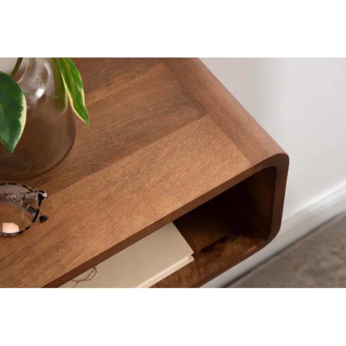 Wooden Expert Floating Nightstand with Extra Space, Wooden Bedside Table for Bedroom Nightstand Lamp Table Handmade Bedside Table Modern Floating Nightstands 3