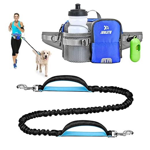 TEUEN Correa Manos Libres Perro con Riñonera Ajustable, con Bolsas