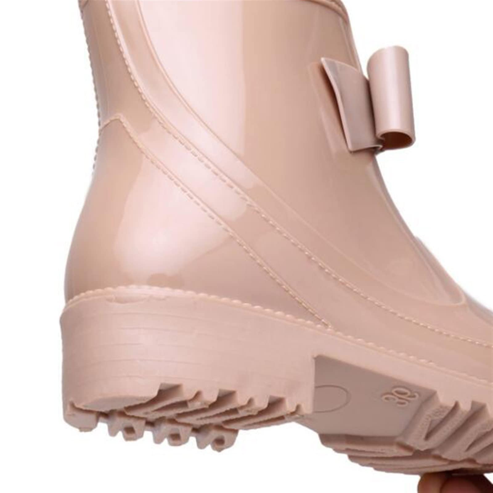 Męskie buty błotne, Wodoodporne kalosze męskie damskie na platformie z motywem motyla, buty outdoorowe(7.5)