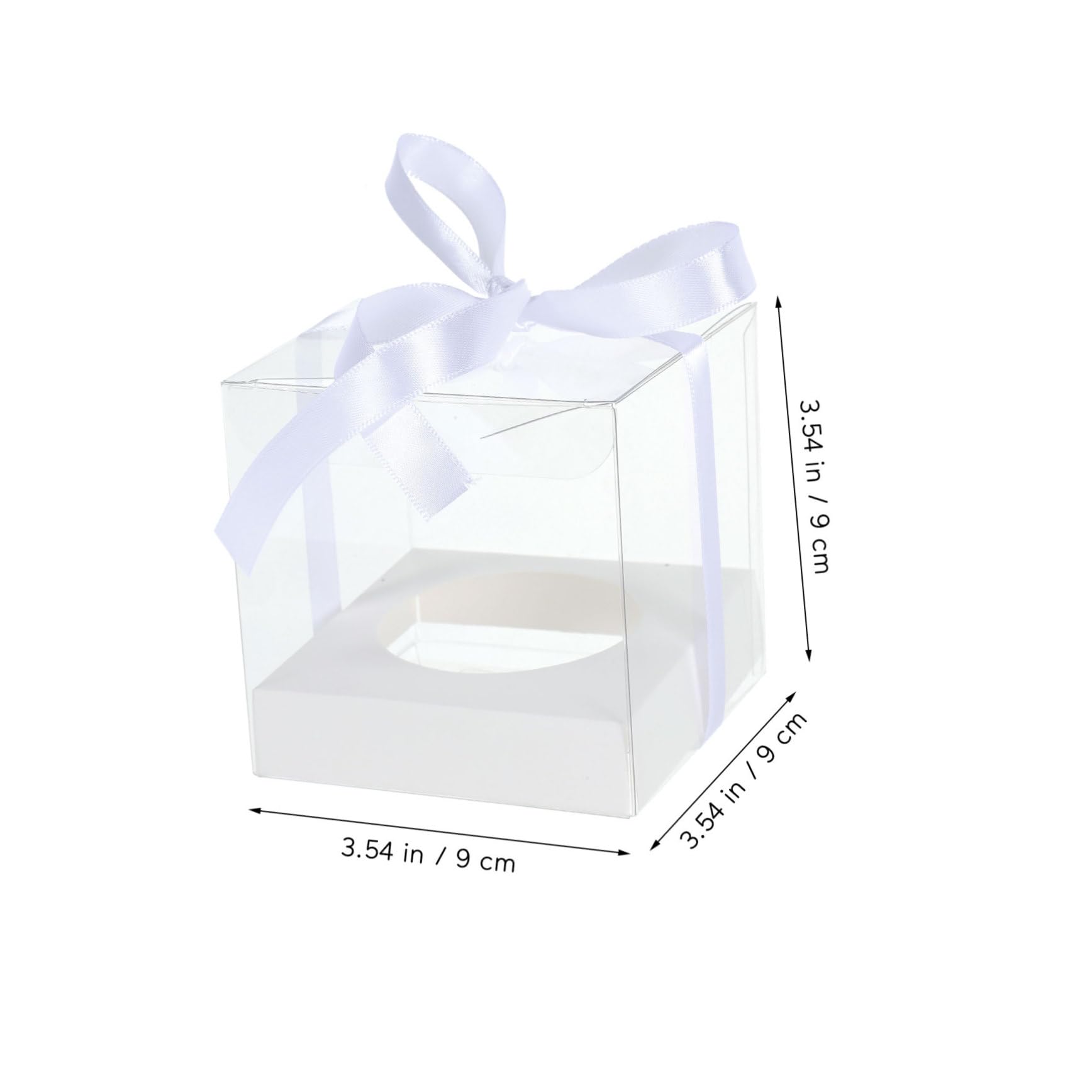 SOLUSTRE 30pcs Cake Boxes Window Mousse Cake Packing Containers for Bakery Desserts Birthday Party White