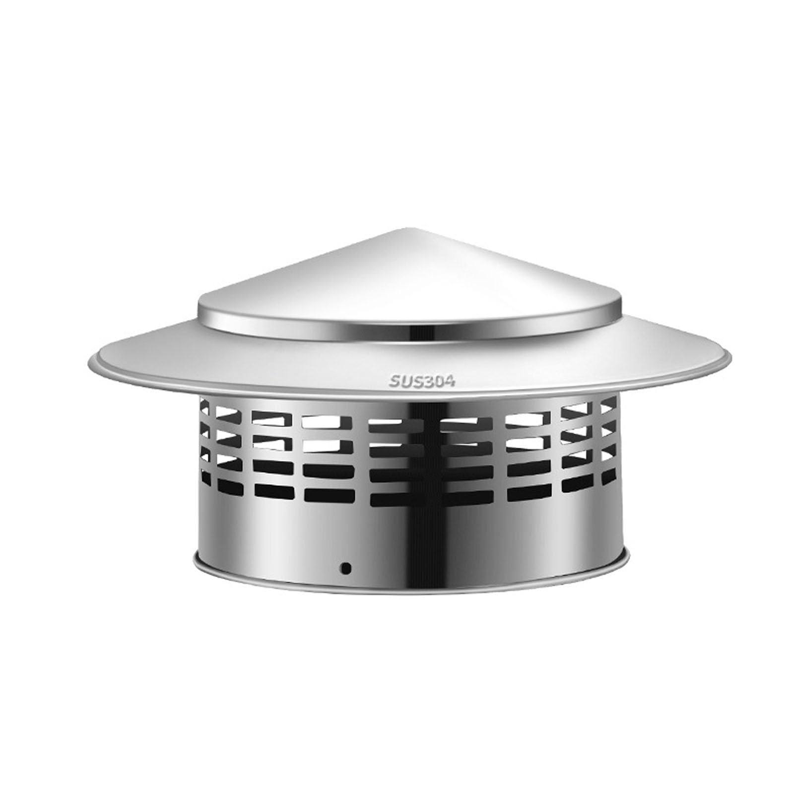 IGNVXMGKP Round Chimney Cap, Stainless Steel Fireplace Caps Top Ventilation Flue, Chimneys Stove Top Stainless Steel Exhaust Cap External, Stove Pipe Chimney Caps(2.9"*4.5")
