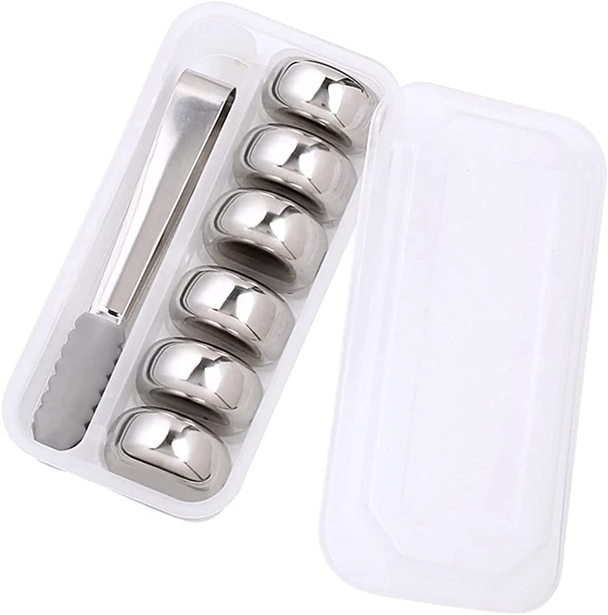 YUFAN Metal Iron Ice Cubes Stainless Steel Ice Cubes Household Quick-Frozen Balls Ice Pellets Round Shape Creative Ice Cubes Reusable Wine Utensils