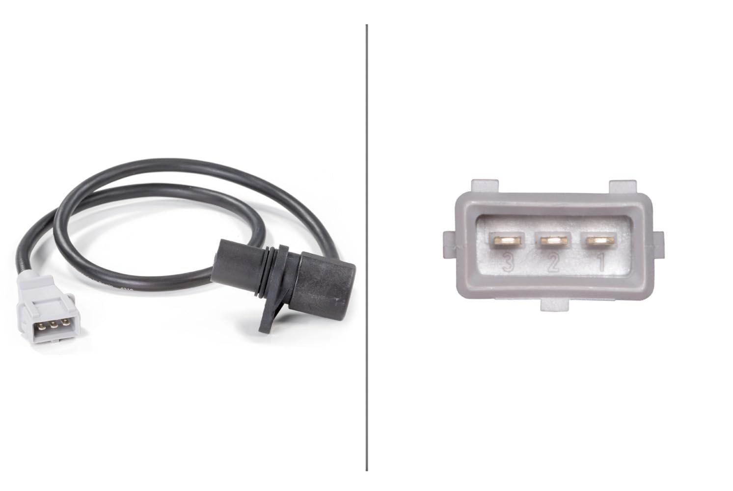 HELLA 6PU 009 110-601 Generatore di impulsi, Albero a gomiti, 12V, 3a... poli, Cavo 500mm