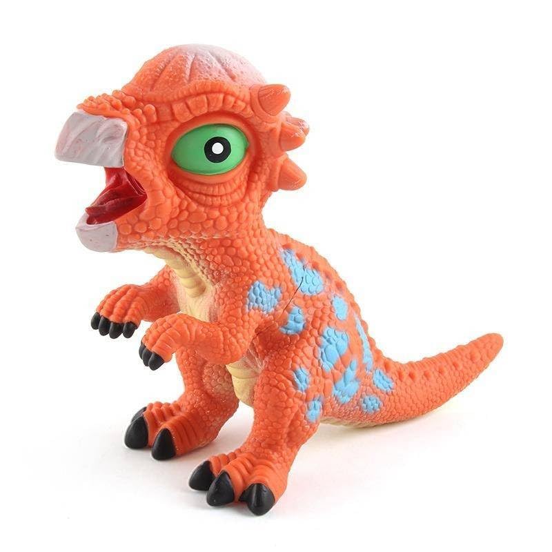 Amitasha Stygimoloch Dinosaur Toys for Kids 3-5 Years Big Size Rubber Wild Animal Figurine for Boys Girls Educational Birthday Gift for Boys & Girls – Squeeze to Hear Sound