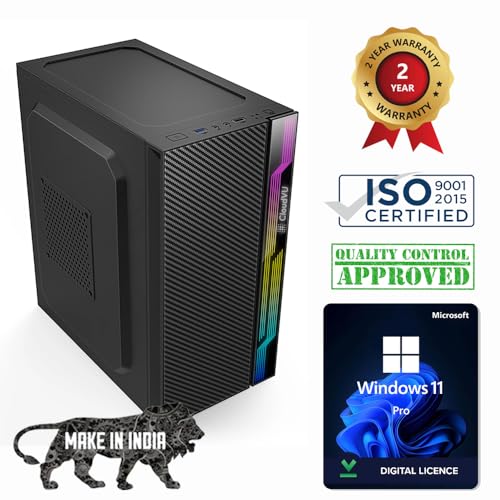Image of Desktop PC,Core i7-4770 /90 Turbo | 16GB RAM | 512GB M.2 NVMe SSD | HDMI, VGA, Gigabit LAN,USB 3.0,Clocite Copper CPU Fan,HD Graphics (Windows 11 Pro+MS Office /i7,16GB,512GB,Cosmic)