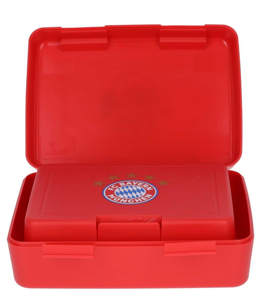 FC Bayern München Brotdose - 5 Sterne - 2er-Set Brotbüchse | Rot | Frühstücksbox FCB