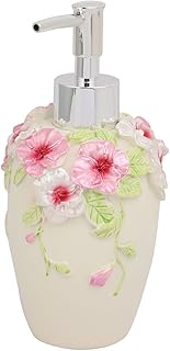 Aexit 360ml / 12 uncji Żywiczne Kwiaty Ozdoba Jasnozielona Kąpiel do Wc Dozownik S-oap L-o-ion(de résine 360ml / 12oz ornent distributeur de l-o-tion de de toilette de toilette vert clair