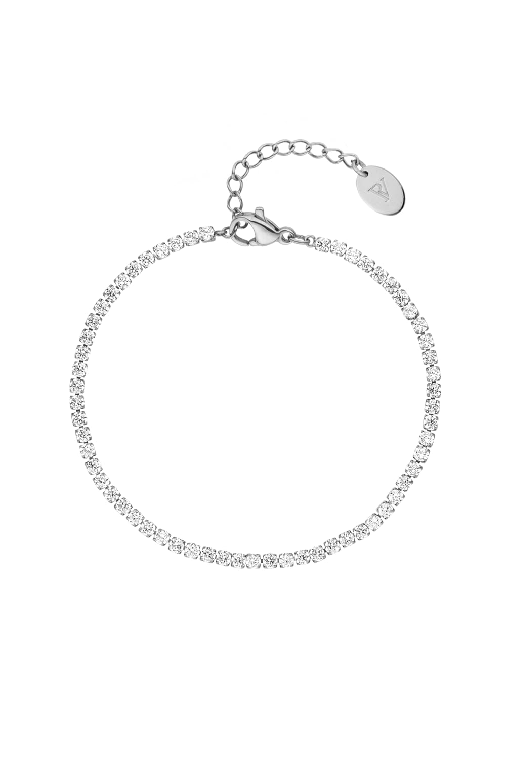 PAUL VALENTINE - Damen Armband Edelstahl - mit Zirkonia Stein