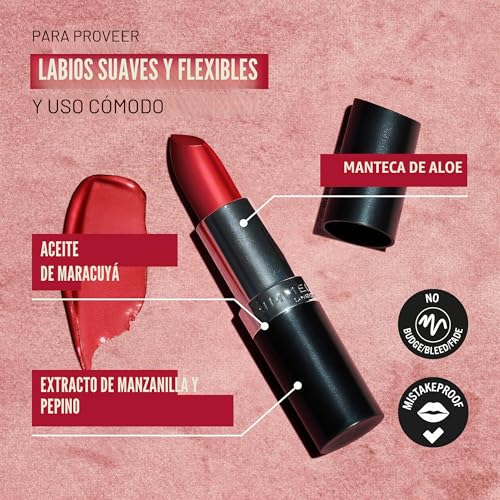 Miniatura 4 de Rimmel London Lasting Finish Barra De Labios, Tono 006 Pink Blush, 1 Unidad (Paquete de 1)