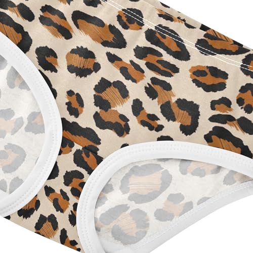 Leopard Print Beige Girls Underwear Toddlers 2t Cotton Cute Panties Girl Funny Underpants Briefs4