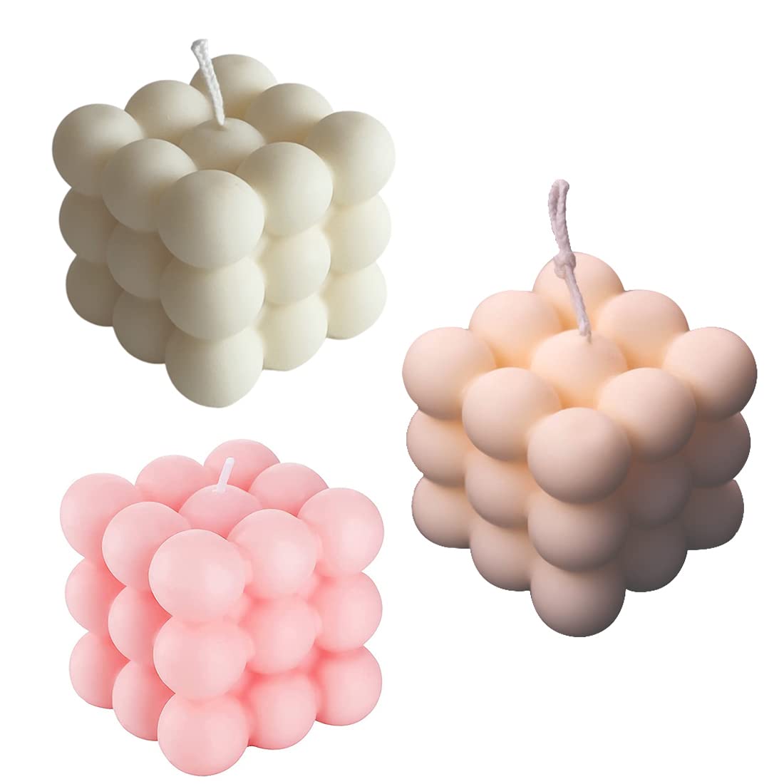 TRA Style Bubble Candle - Scented Soy Wax Candles, Home Decor Candle, Set of 3 Pieces, Home Use and Gifting