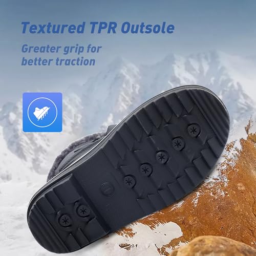 Felabo Kids Snow Boots for Boys and Girls – Insulated Water Resistant Non Slip Easy On Winter Boots (Toddler/Little Kid/Big Kid)4