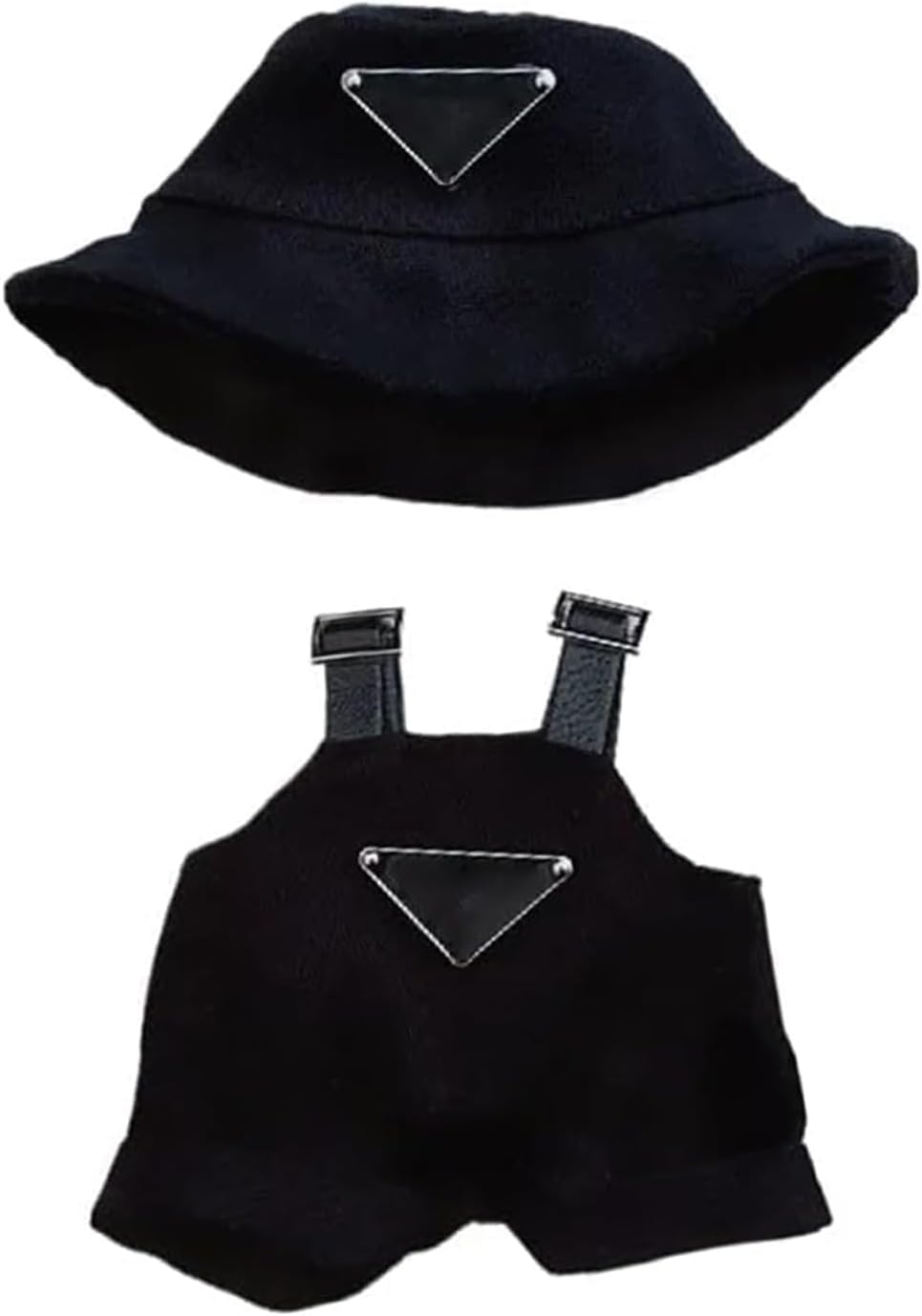 Clothes for Doll (NO Doll), Hat & Overalls Set for 17cm Accessories Suit, Cute Clothes for Dress up Unique Style (Style E)
