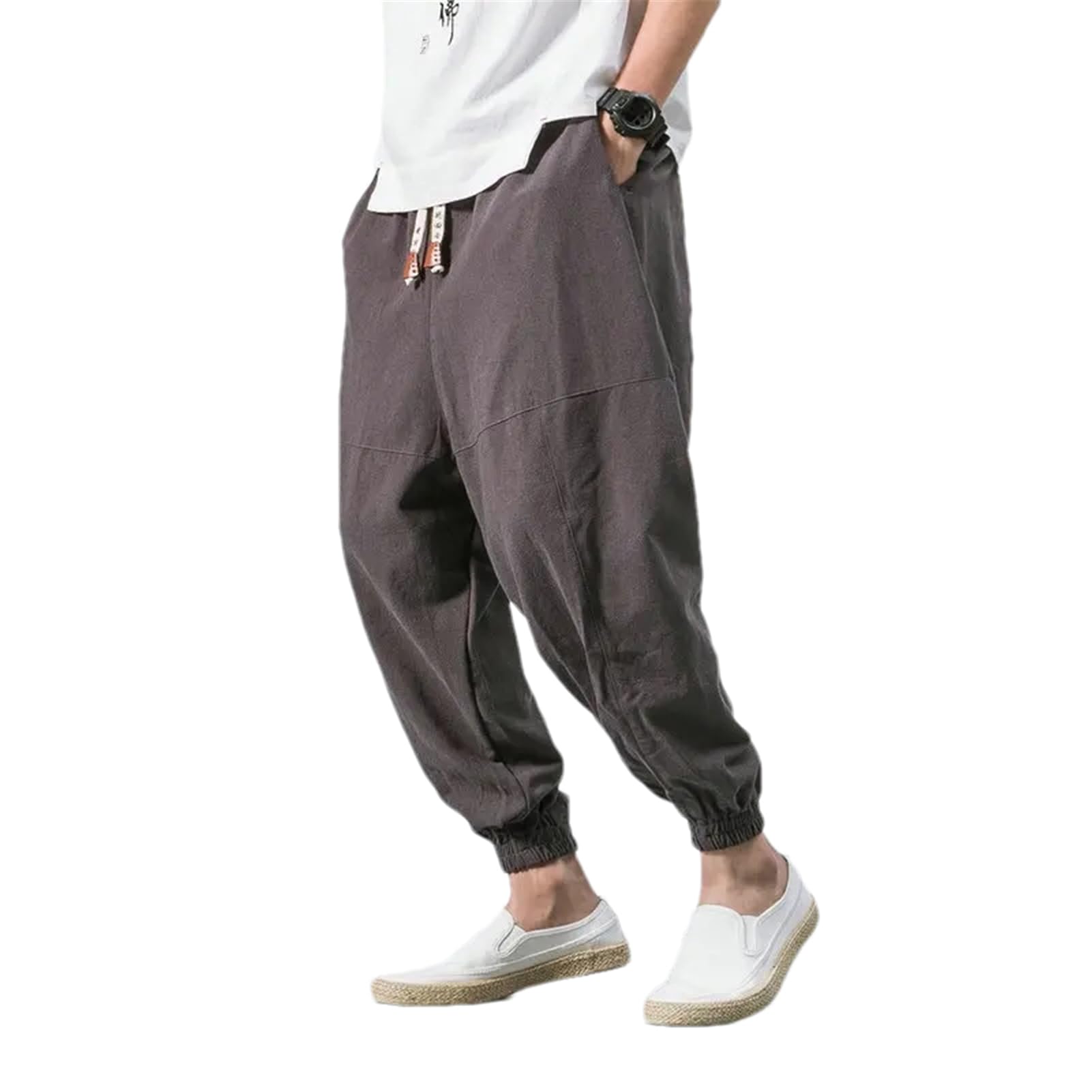 Herren Jogginghose Streetwear Lose Lässige Baumwolle Leinenhose Mann Haremshose Herren Jogginghose