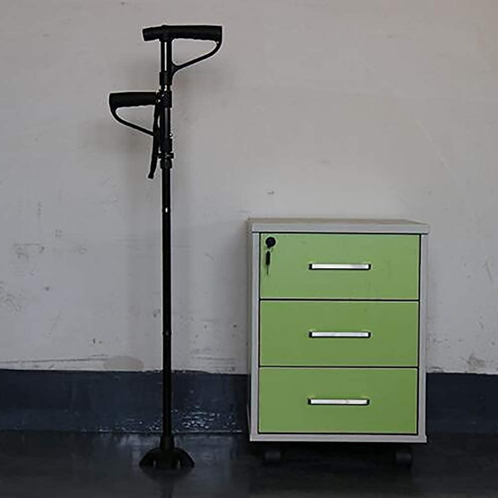 MRKU Bastón Plegable para Hombre y Mujer con luz LED y 3 Alturas Regulables | Bastón Plegable para Personas Mayores con asa Lateral Plegable y portátil