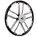 BBR Tuning 26 Inch Heavy Duty 10 Spoke STAR Motorized Bike Mag Wheel Set (Black)
